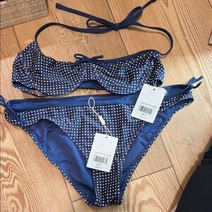 SOLID & STRIPED Navy and White Bikini